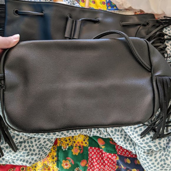 NWT Victoria's Secret Black Fringe Backpack - Picture 2 of 8